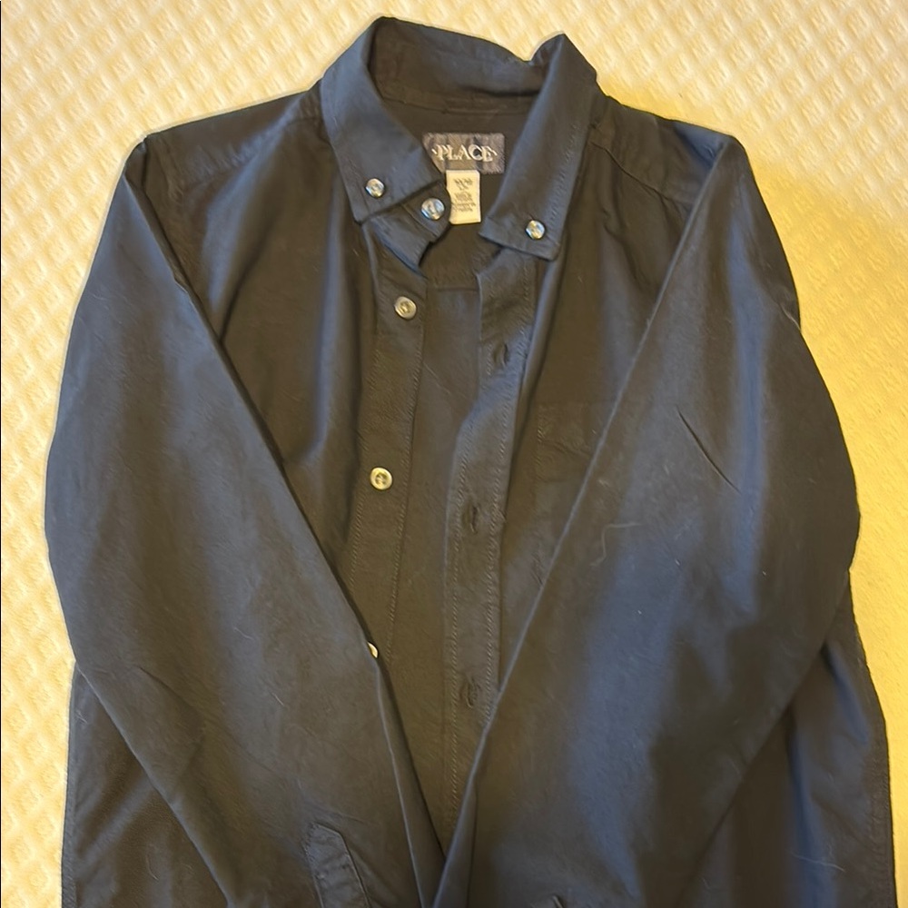 PLACE Boys black button shirt
